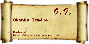 Okenka Izméne névjegykártya